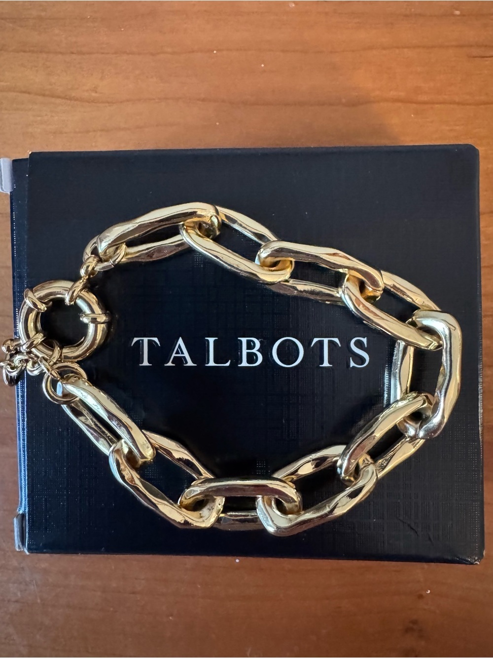Talbots Shiny Gold Chunky Link Bracelet